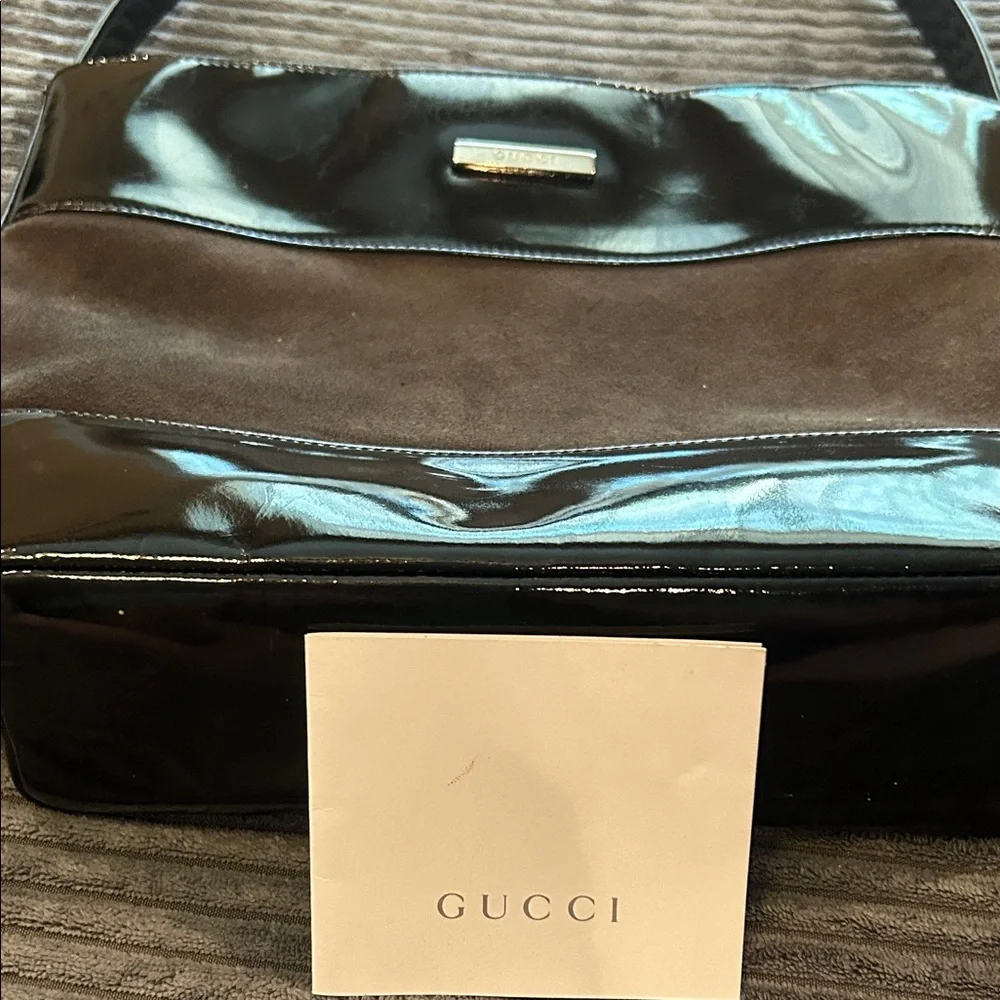 Gucci Tom Ford Era Patent and Suede Shoulder Bag - Picture 14 of 15